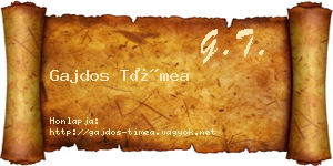 Gajdos Tímea névjegykártya